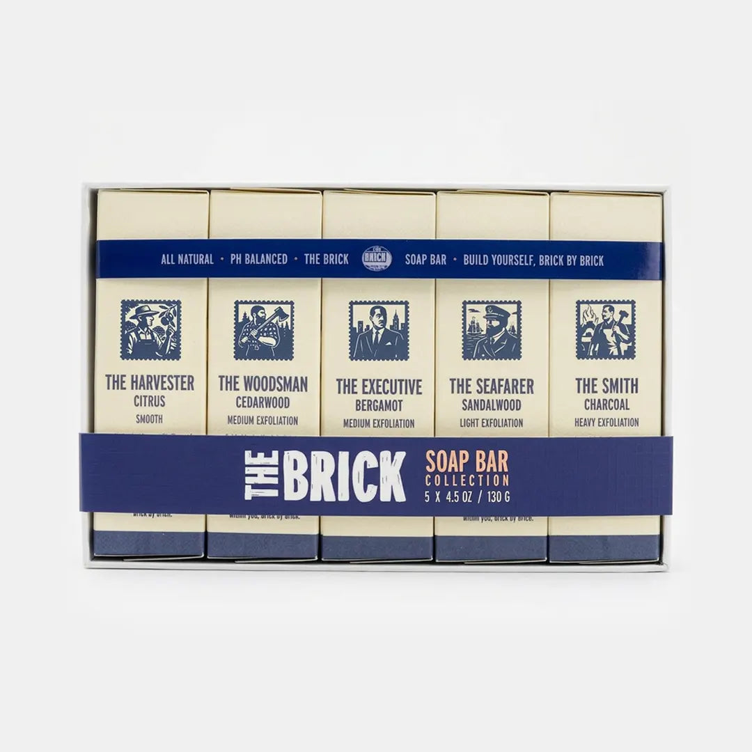 The Brick Soap Bar Collection - 5-Pack pH Balanced Soap - All Fragrance Set