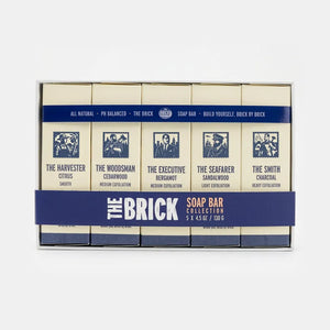 The Brick Soap Bar Collection - 5-Pack pH Balanced Soap - All Fragrance Set