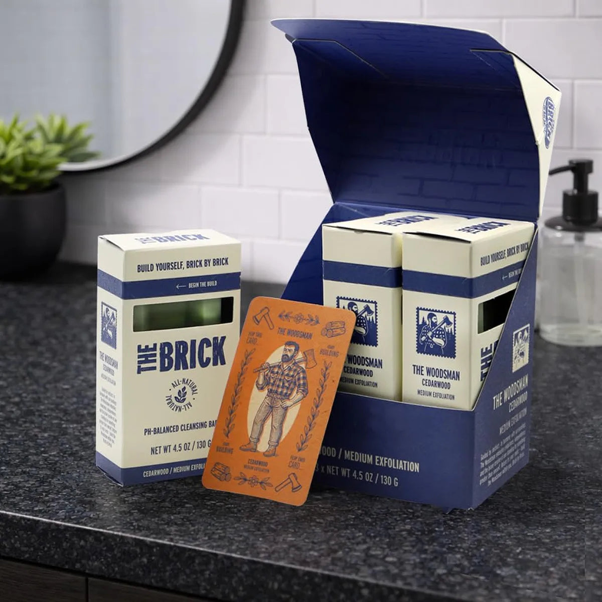 The Brick pH Balanced Soap Bar - The Woodsman (3-Pack)